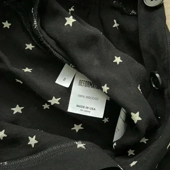 Reformation black romper with white stars size XS - Picture 4 of 5